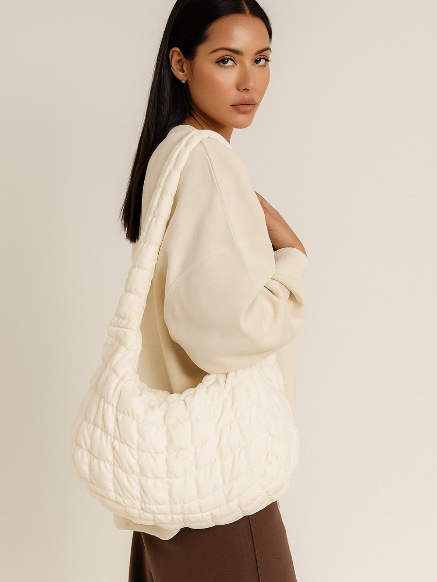 Sac matelassé blanc chic