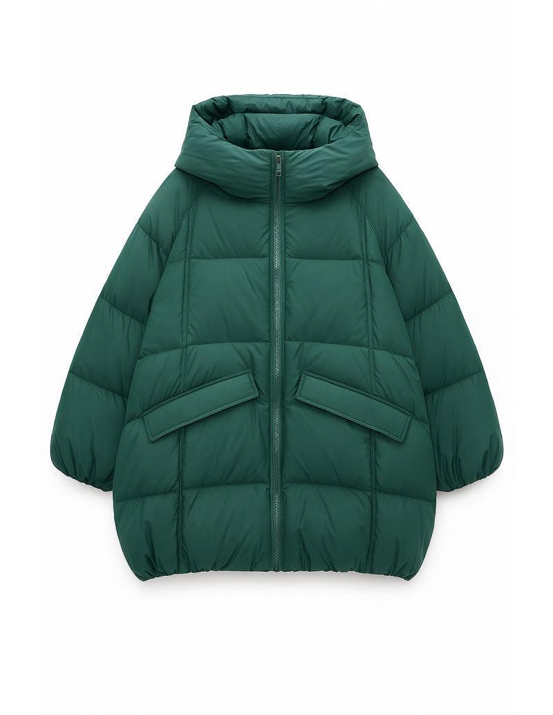 Anorak Vert Femme Élégance Naturelle