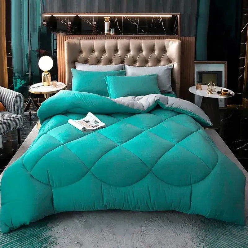 Couverture Matelassée en Bleu Turquoise Éclatant