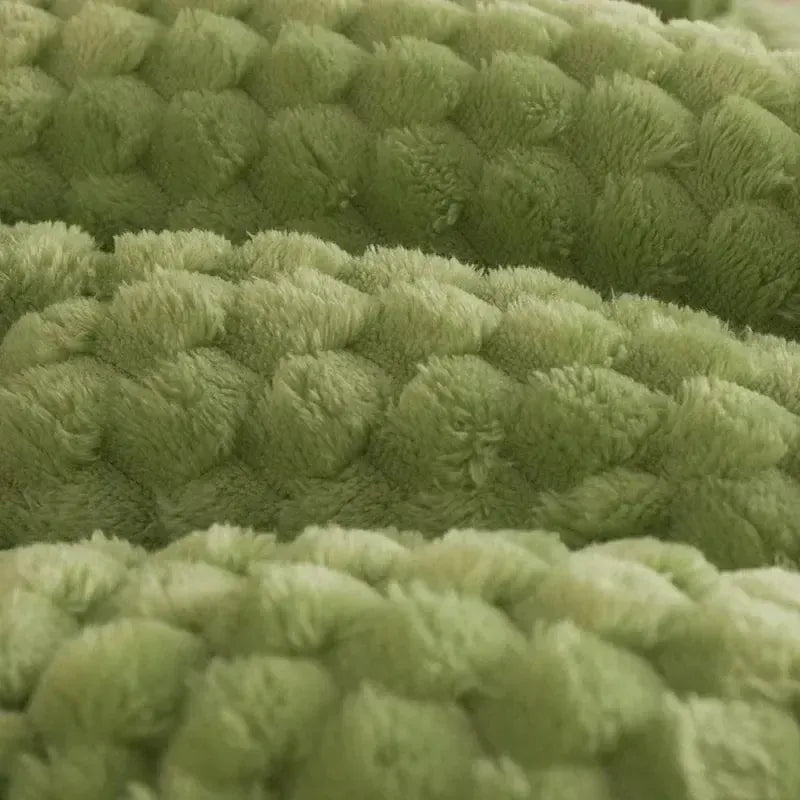 Couverture Matelassée Premium Gaufrée en Vert Éclatant