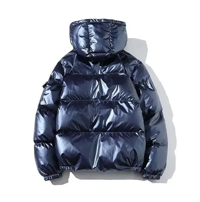 Doudoune Métalique Bleu Éclat