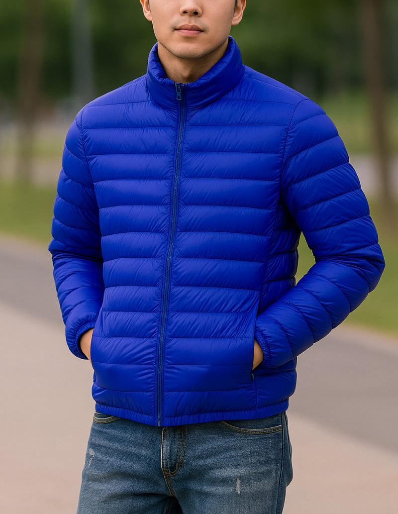 Doudoune Électrique Bleue Homme - Énergie et Style