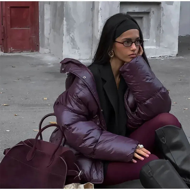 Doudoune Femme Violette Élégance