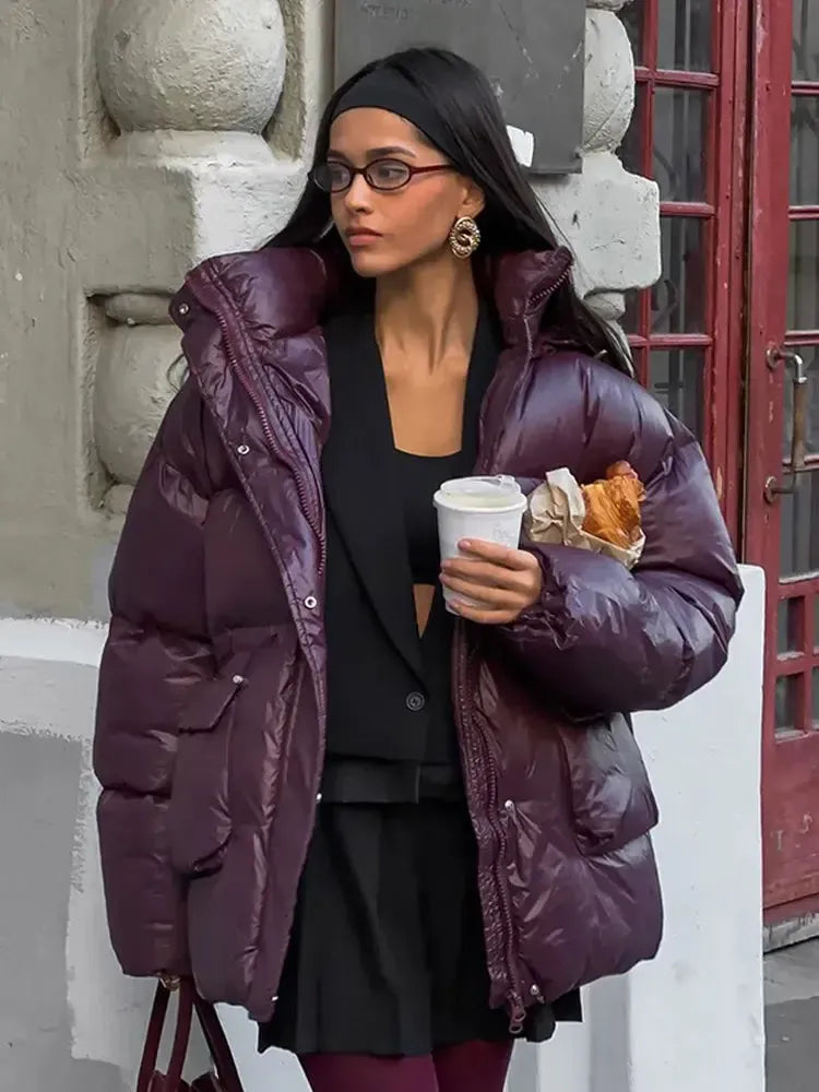 Doudoune Femme Violette Élégance