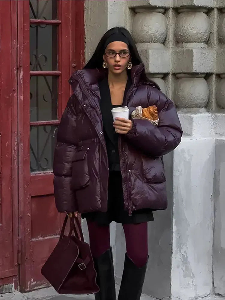 Doudoune Femme Violette Élégance