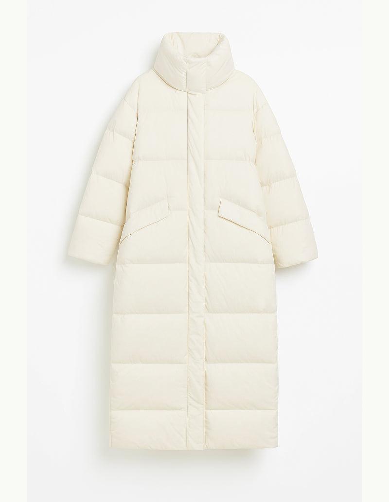 Doudoune Longue Beige Élégance Féminine