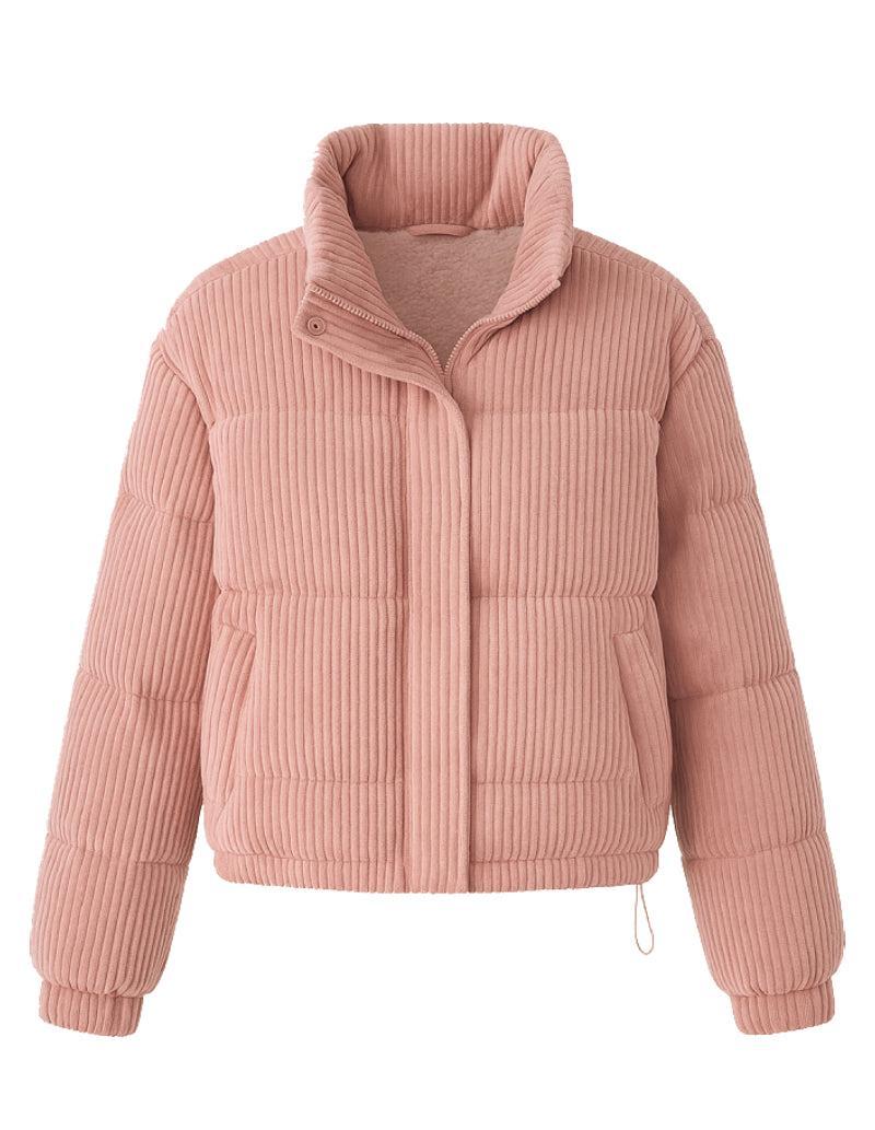 Doudoune Velours Rose Éclatante