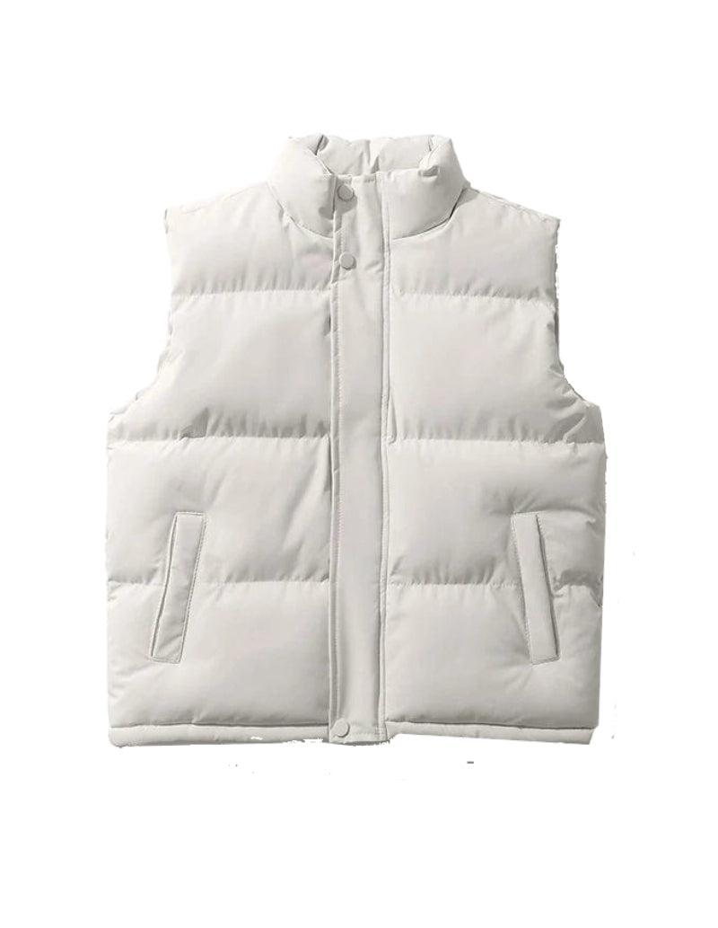 Doudoune sans manche blanche pour l'homme moderne