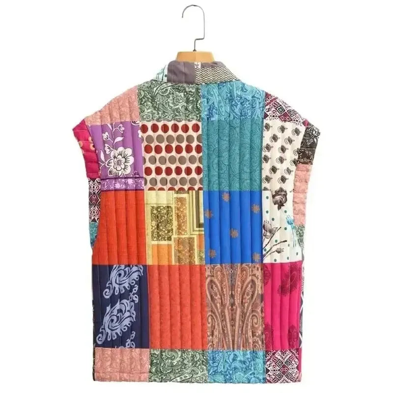 Gilet sans manche Patchwork Matelassé Chic