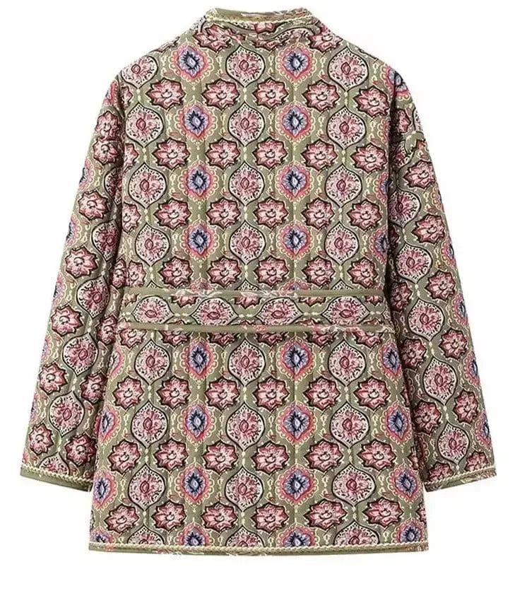 Kimono Matelassé Femme - Éclat Floral