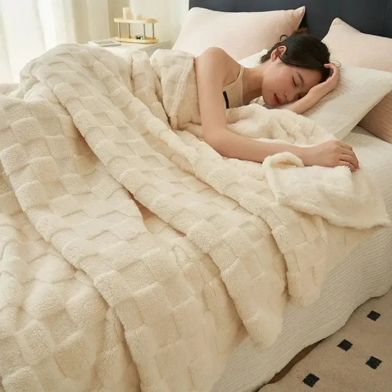 Plaid Matelassé Confort Luxe Beige-Crème