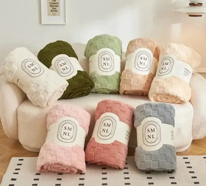 Plaid Matelassé Confort Rose Poudré Luxe