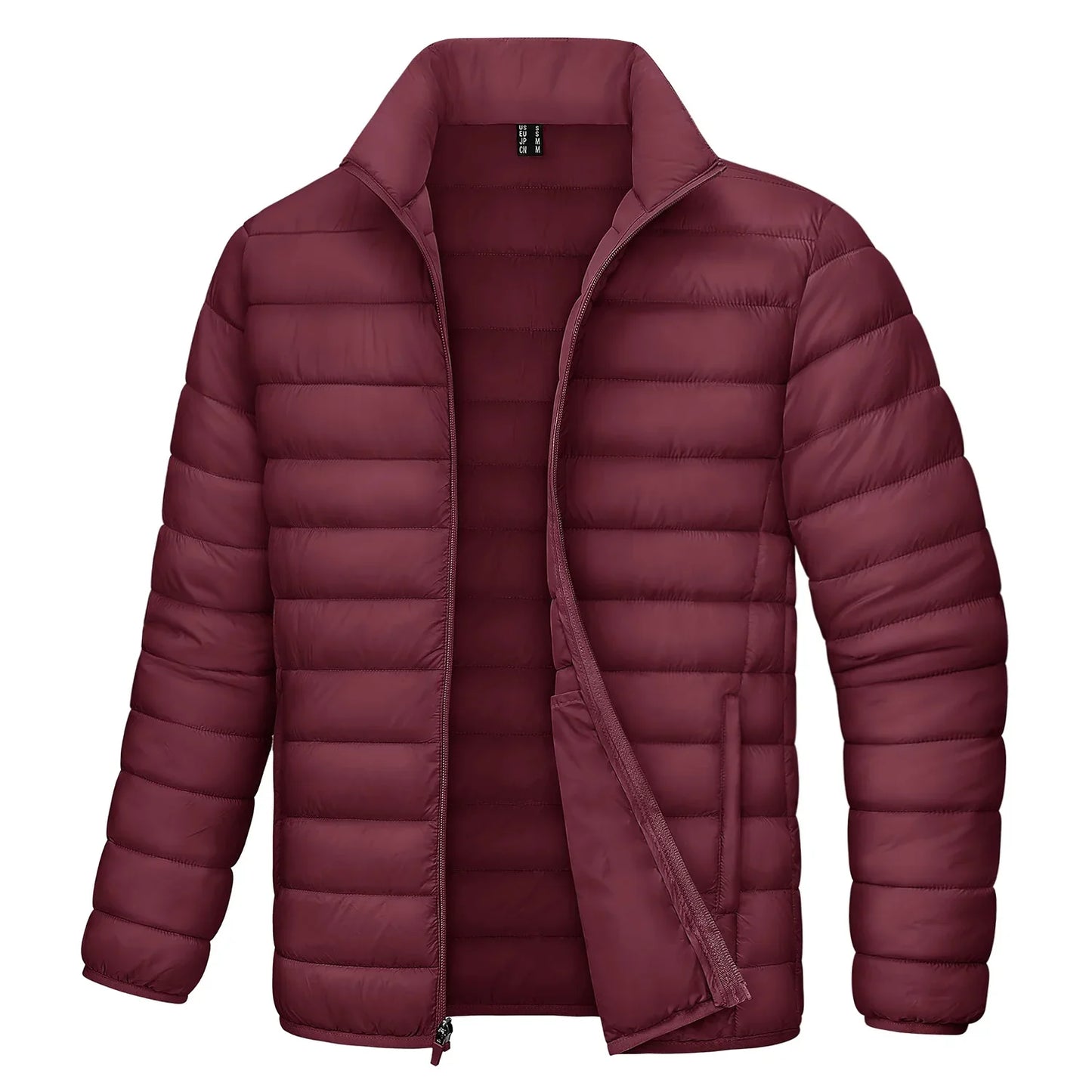 Veste Matelassée Homme Bordeaux Élégance