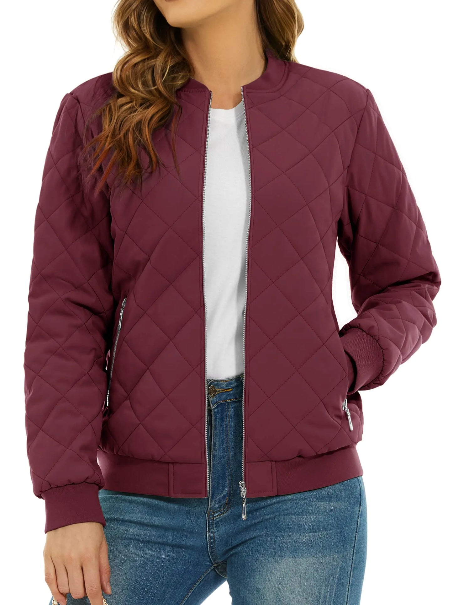 Bomber Femme Bordeaux Chic