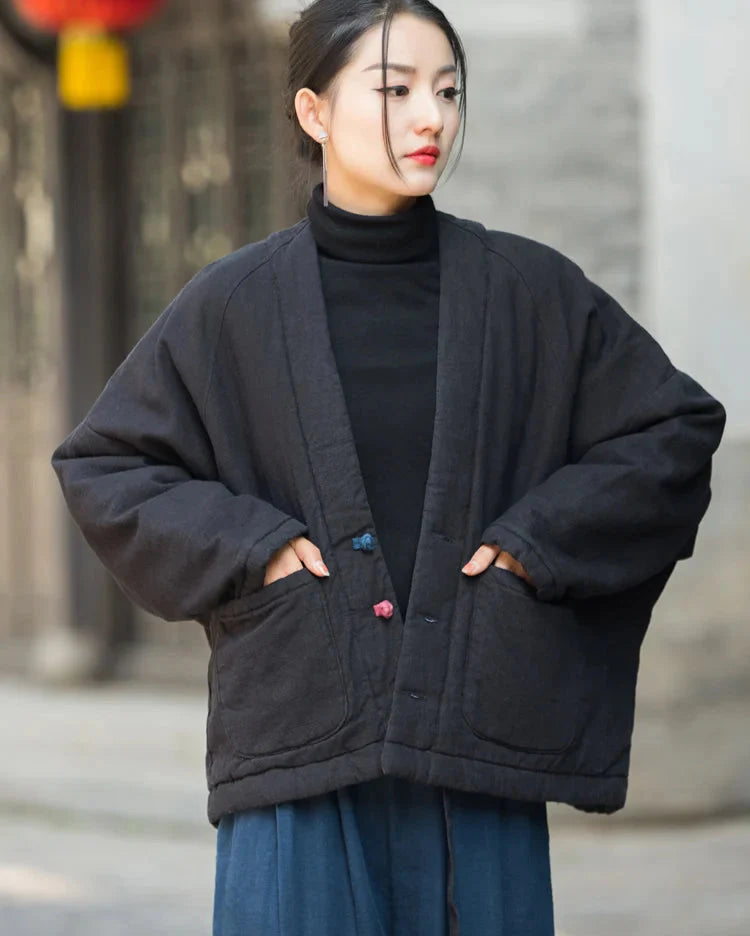 Veste Chinoise Matelassée Femme Élégance