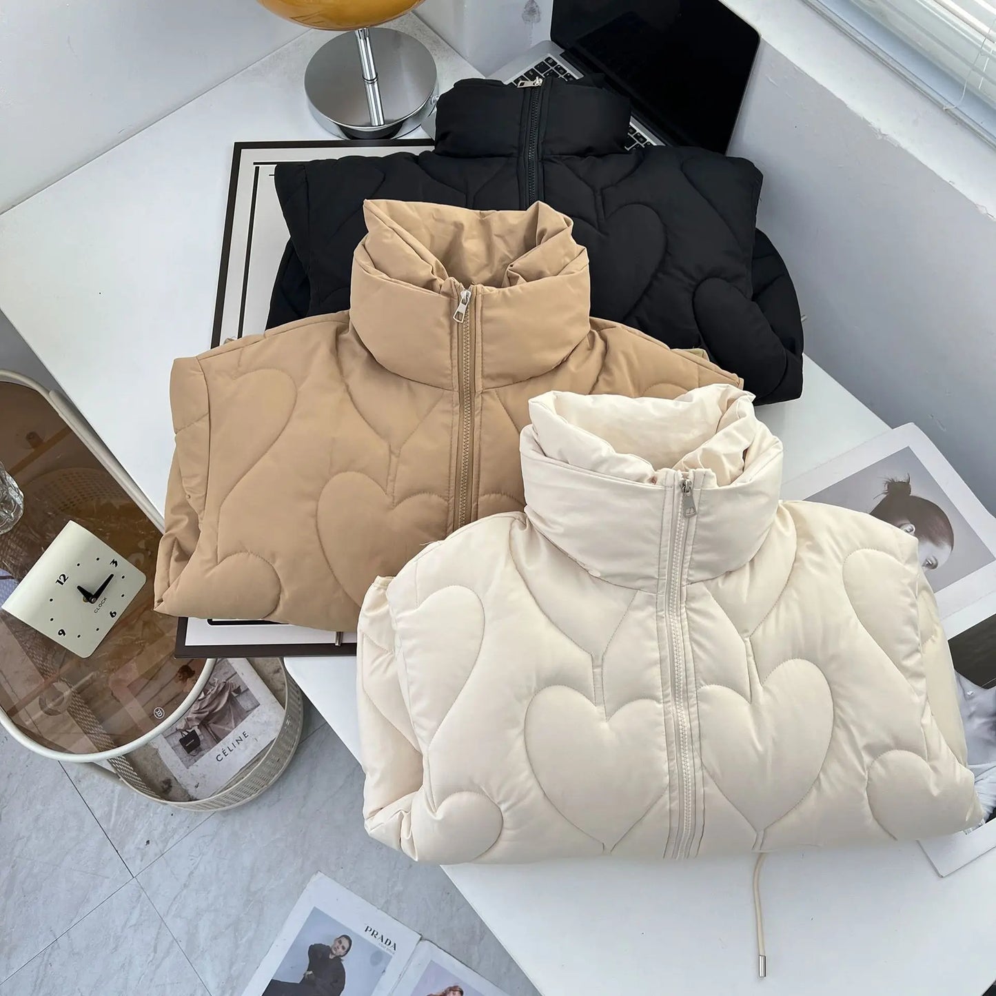 Veste Matelassée Cœur Élégance