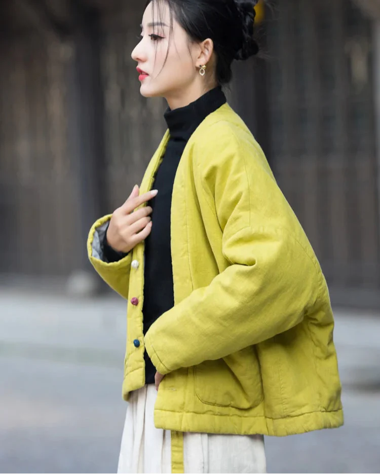 Veste Chinoise Matelassée Femme Élégance