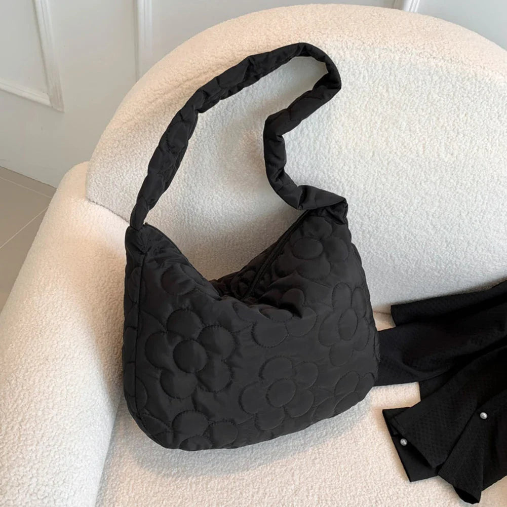 Sac fleuri matelassé Élégance