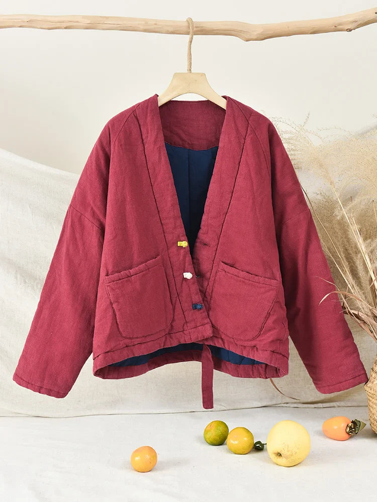 Veste Chinoise Matelassée Femme Élégance