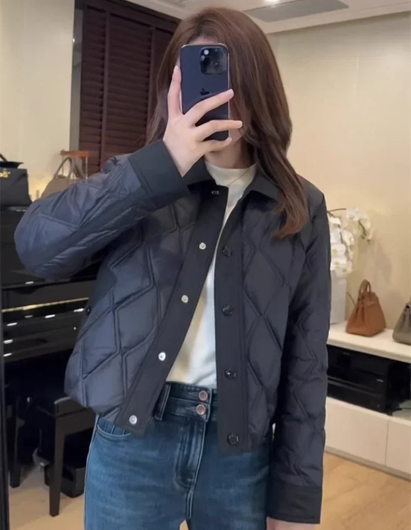 Manteau Matelassé Court Femme Élégance Urbane
