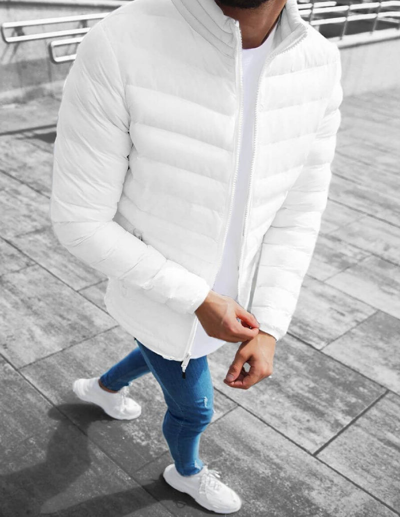 Veste matelassée homme blanche élégance