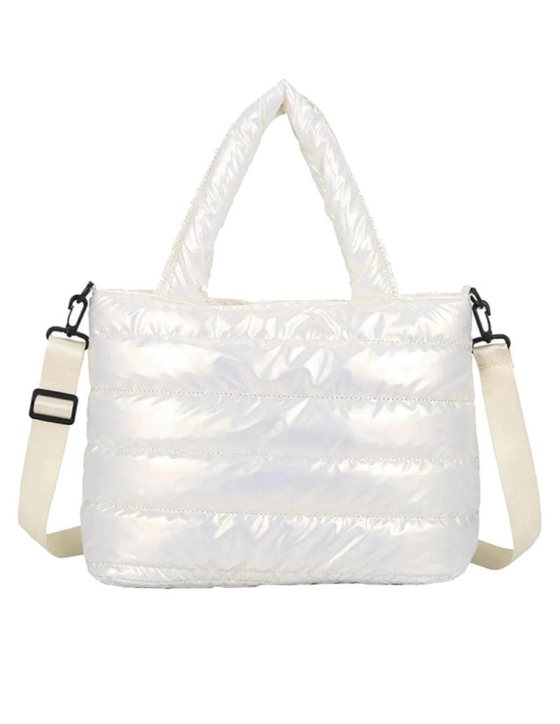 Sac Métalisé Blanchi Matelassé Chic