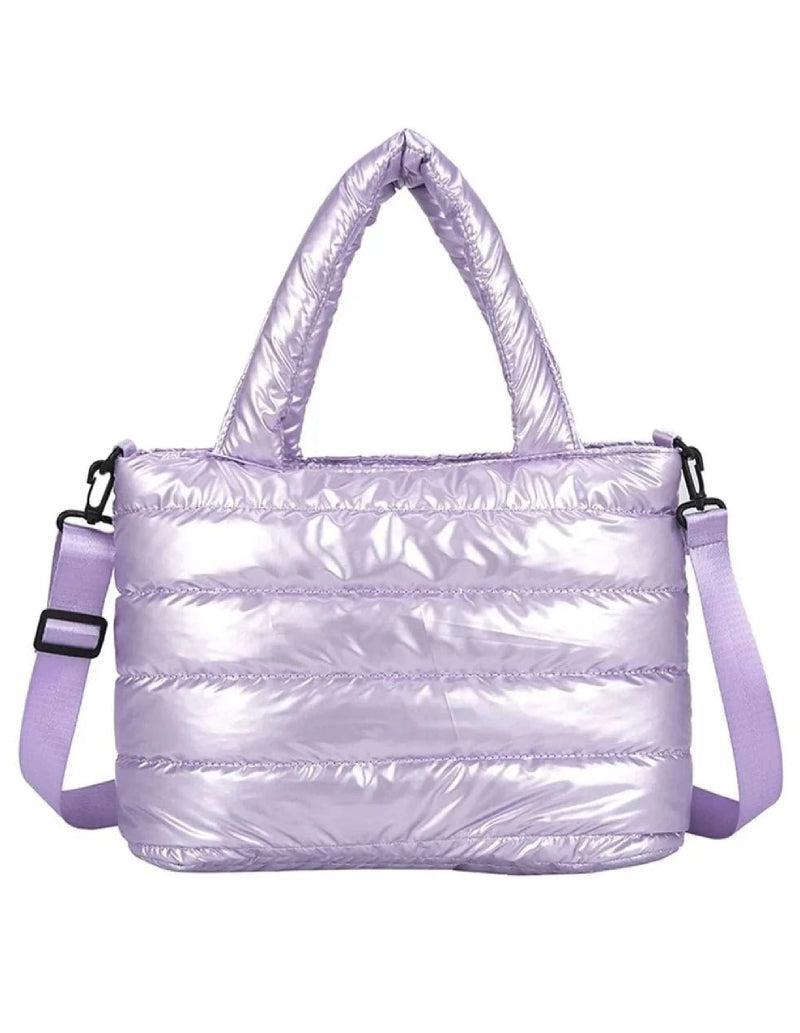 Sac métalisé violet matelassé Chic