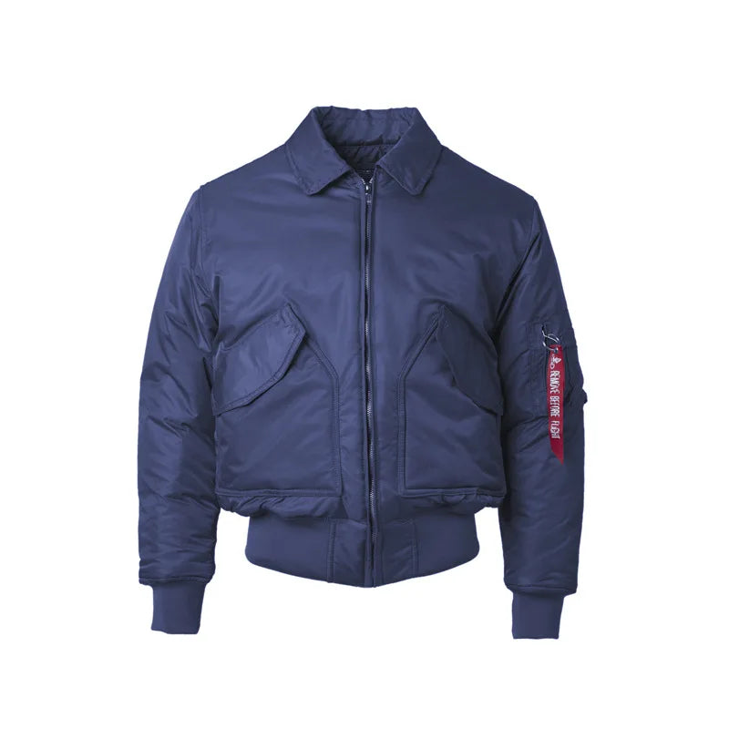 Bomber Matelassé Homme en Bleu Marine Élégant
