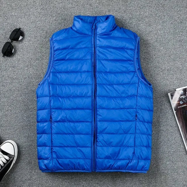 Doudoune sans manches bleue pour homme - Élégance et Confort
