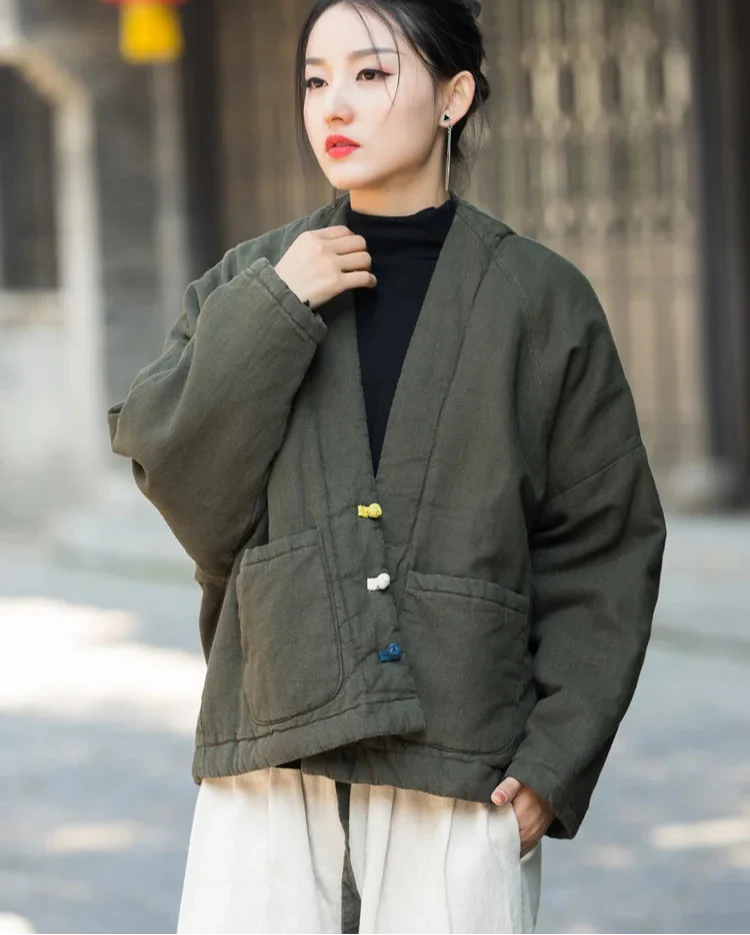 Veste Chinoise Matelassée Femme Élégance