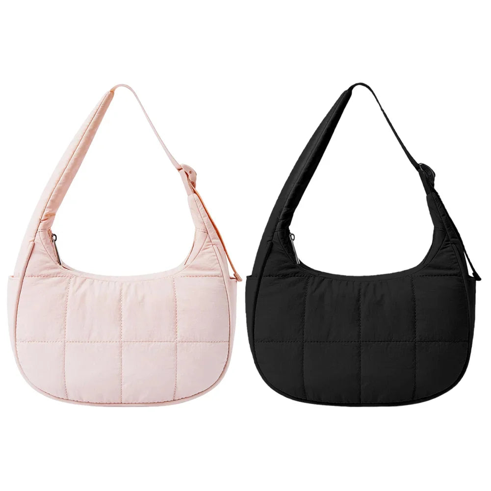 Sac Demi-Lune Matelassé Élégance
