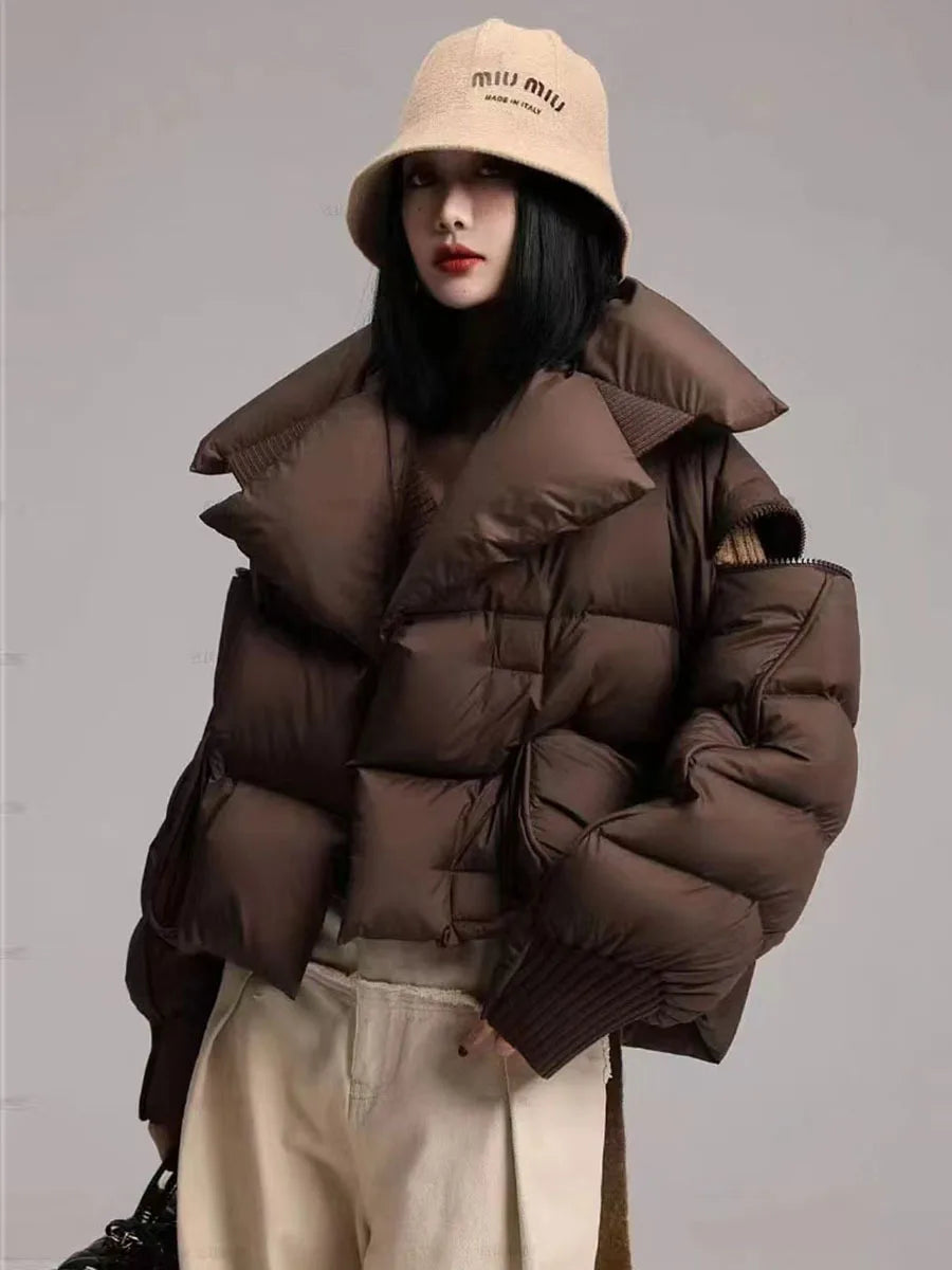 Doudoune Asymétrique Élégance Femme