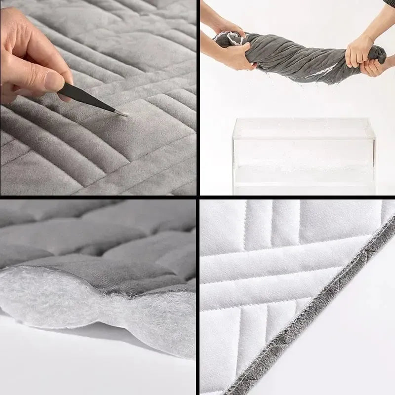 Tête de lit matelassée Luxe Design en Gris Élégant