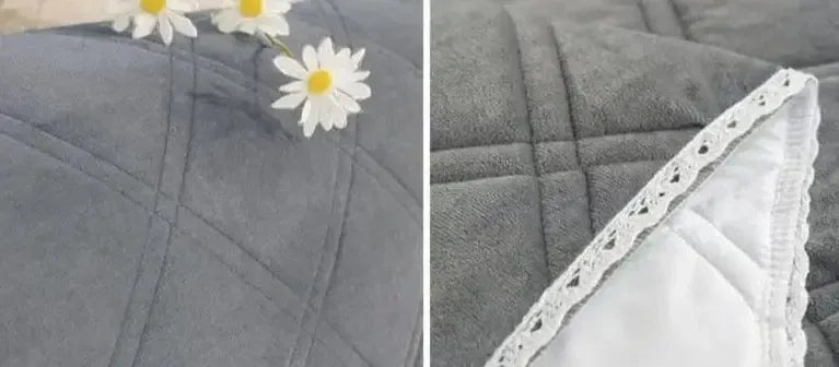 Tête de Lit Velvet Matelassée Gris Foncé - Élégance & Confort