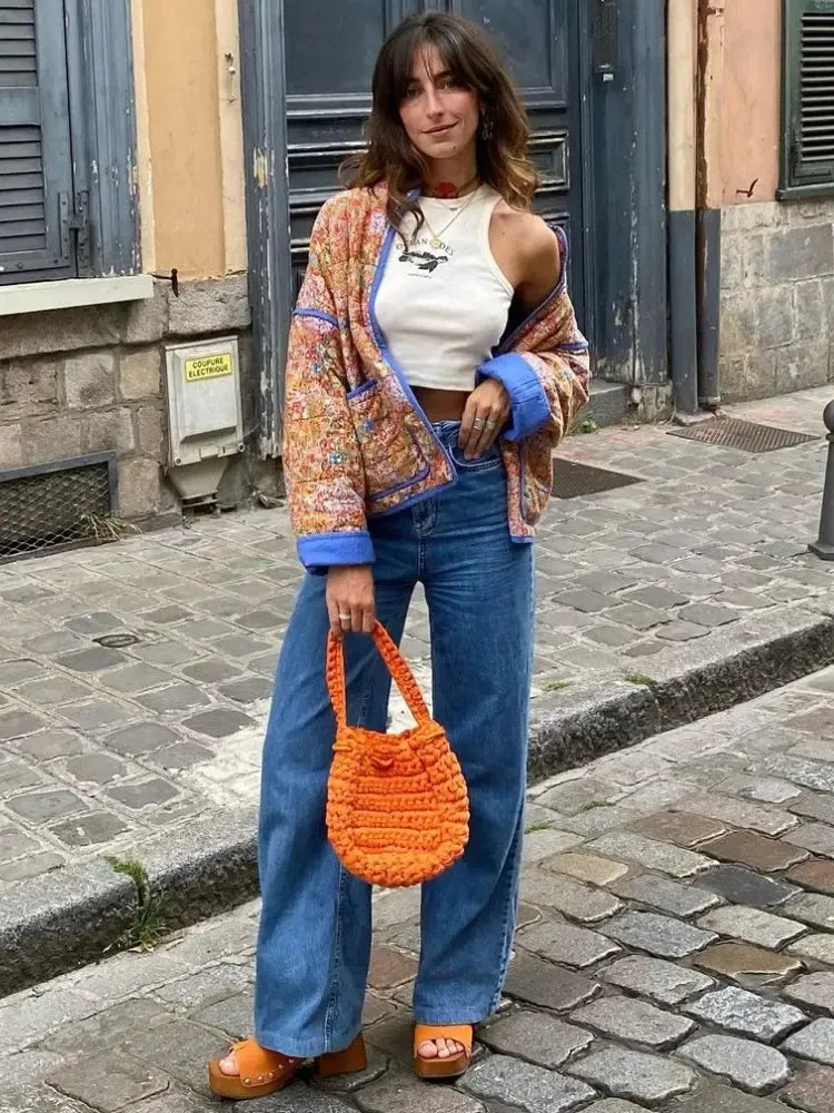 Veste Matelassée Couture Imprimée