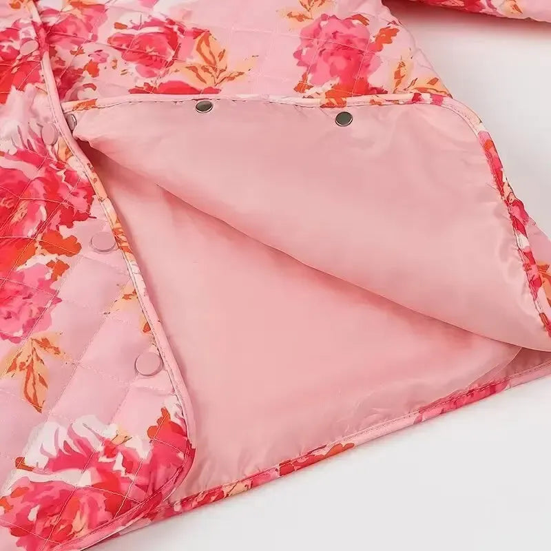 Veste Matelassée Éclatante Pink