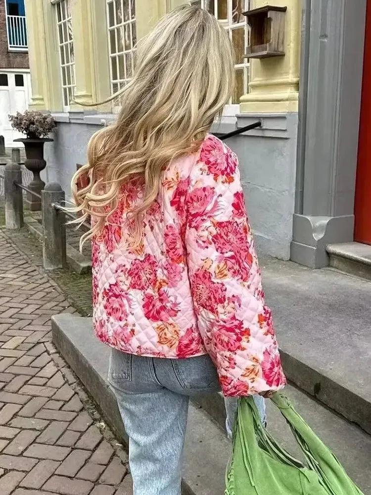 Veste Matelassée Éclatante Pink