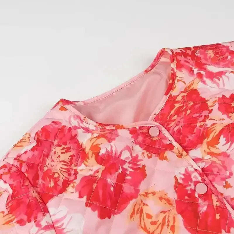Veste Matelassée Éclatante Pink