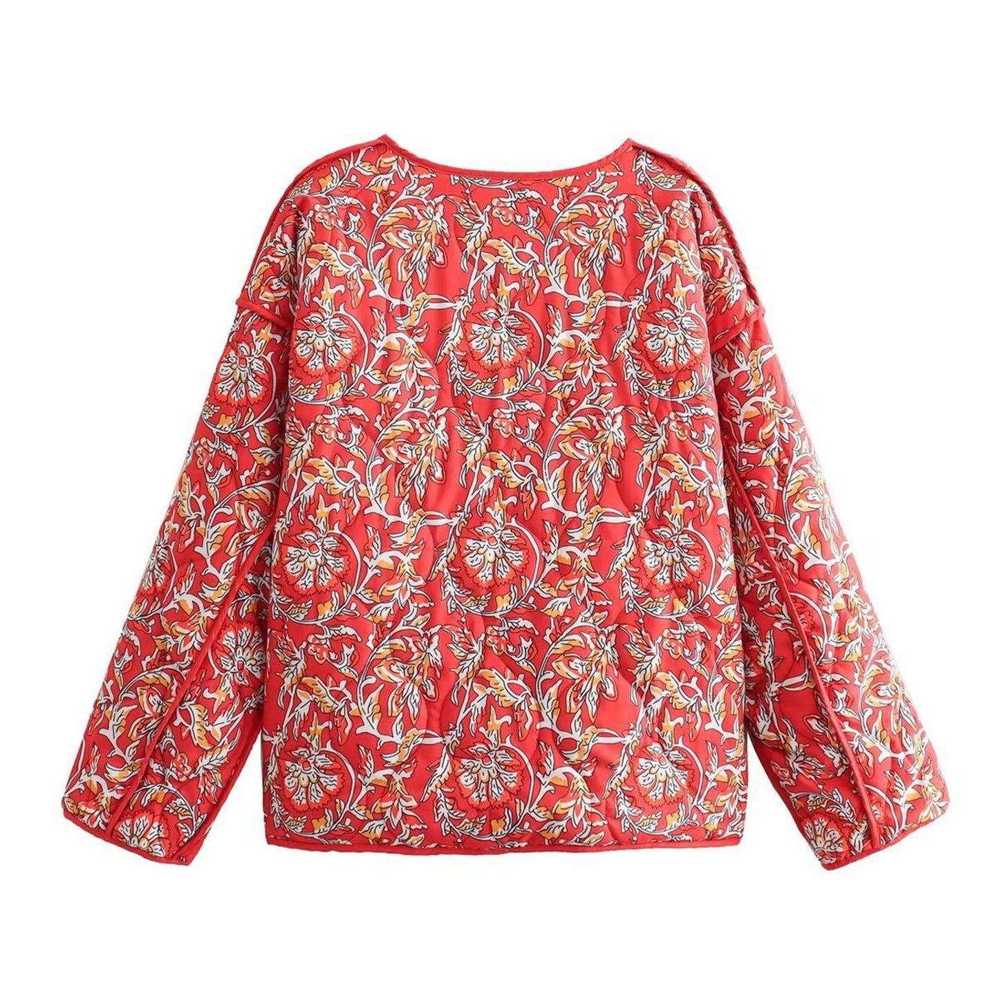 Veste Matelassée Éclatante Rouge pour Femme