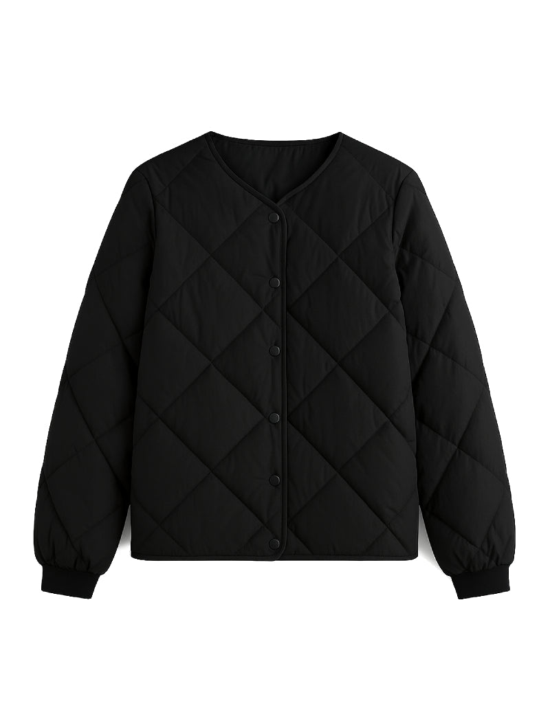 Veste Matelassée Casual Ébène