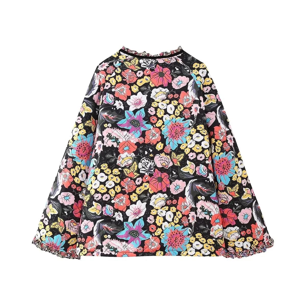 Veste Matelassée Fleurie Éclat Mi-Saison