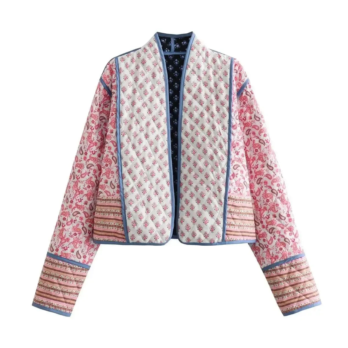 Veste réversible fleuri matelassée Chic & Confort