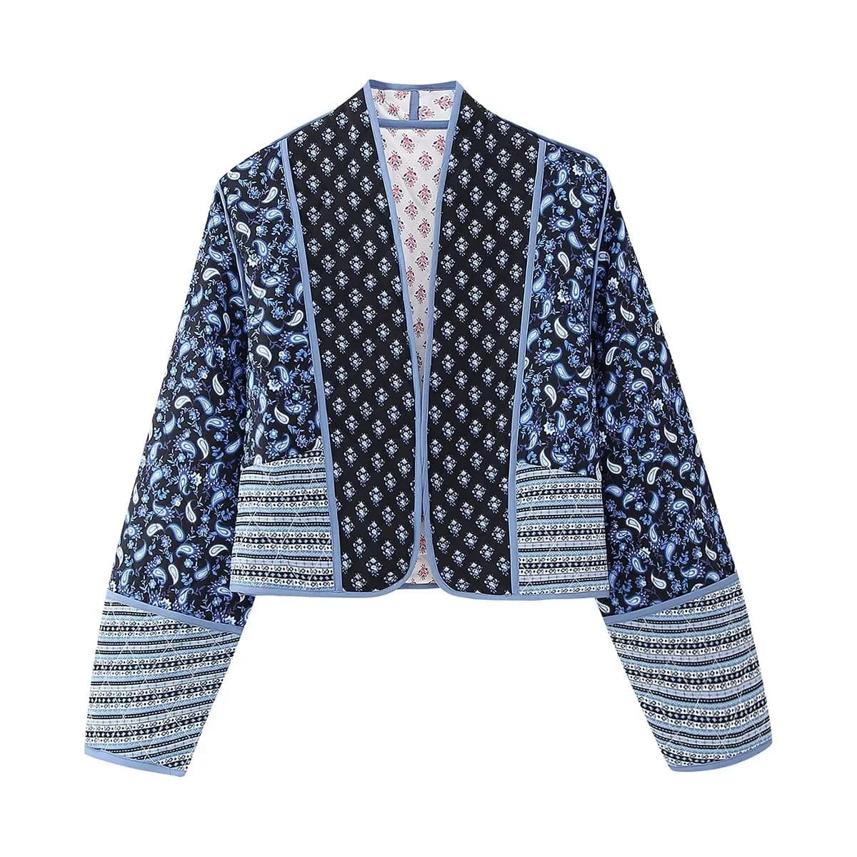Veste réversible fleuri matelassée Chic & Confort