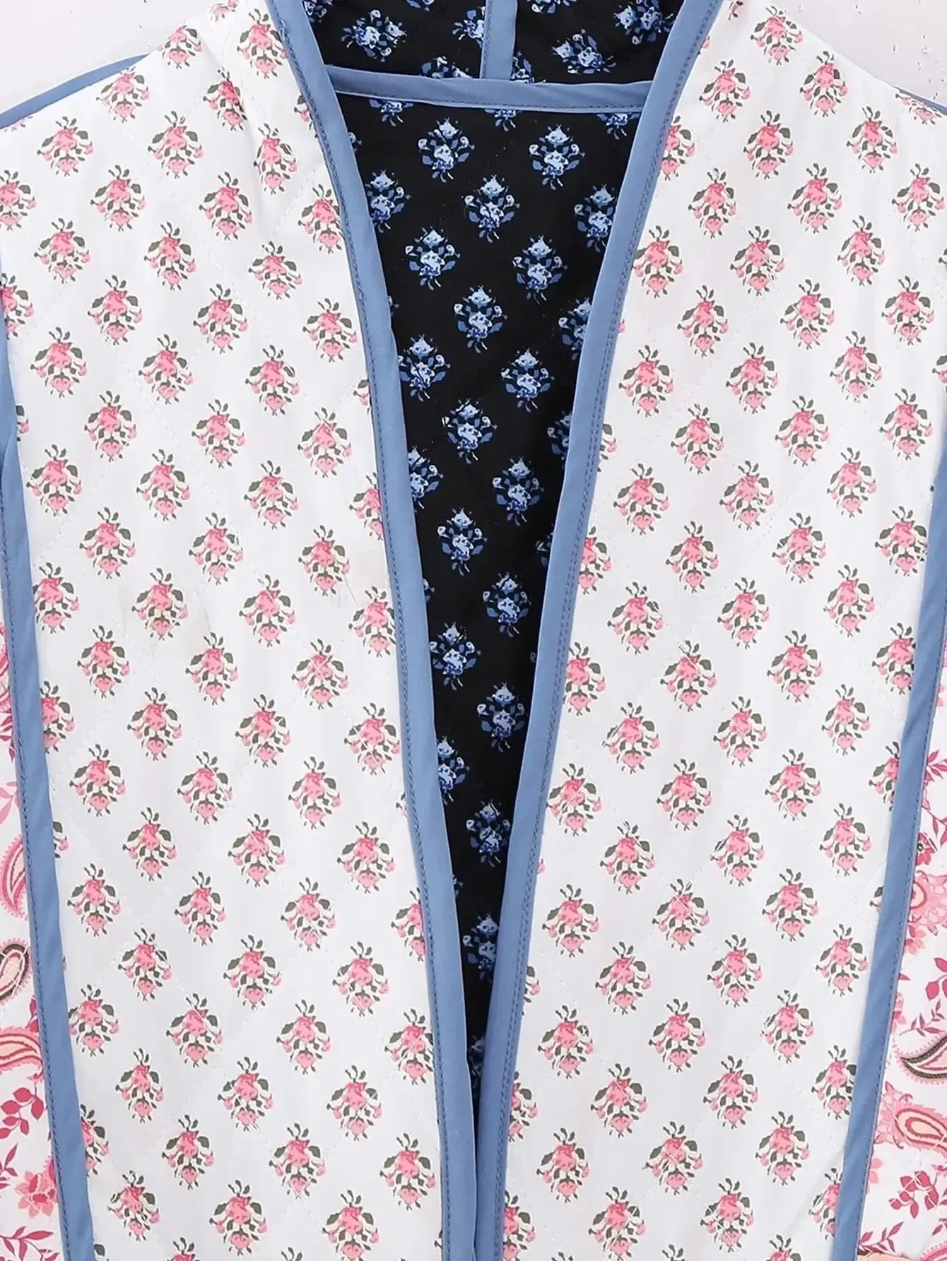 Veste réversible fleuri matelassée Chic & Confort
