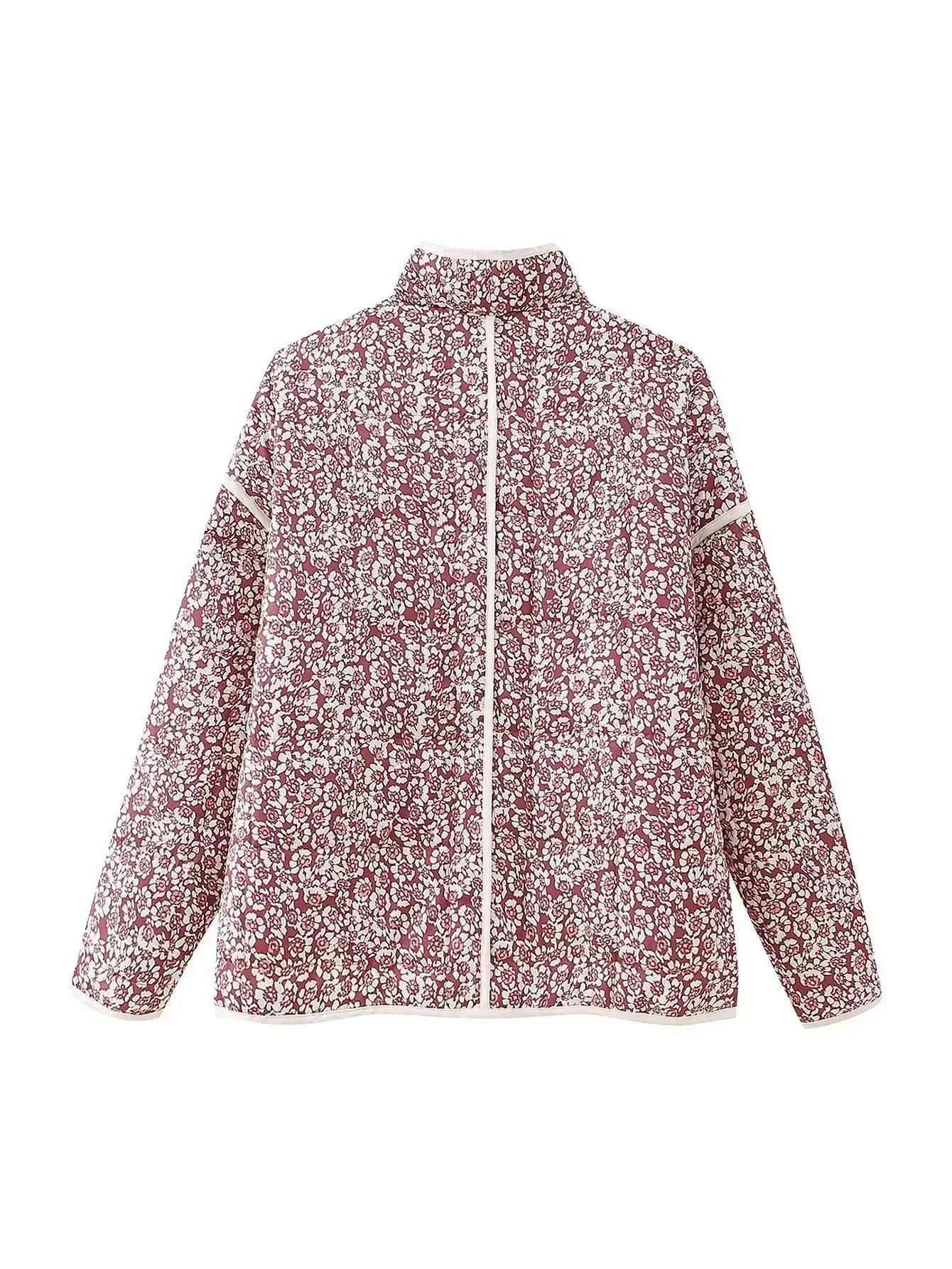 Veste Matelassée Légère Fleurie pour Femme - Élégance Printanière