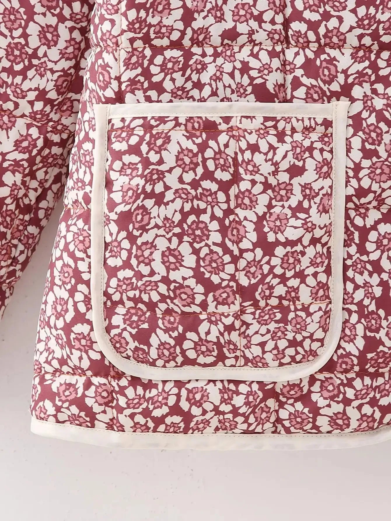 Veste Matelassée Légère Fleurie pour Femme - Élégance Printanière