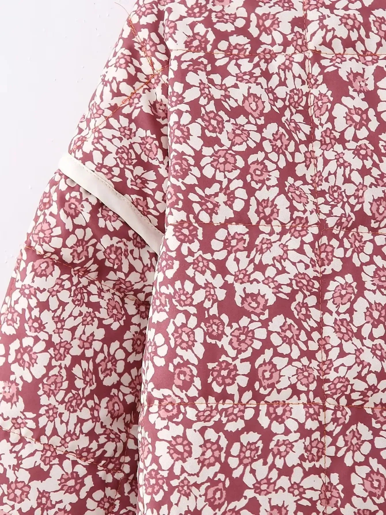Veste Matelassée Légère Fleurie pour Femme - Élégance Printanière