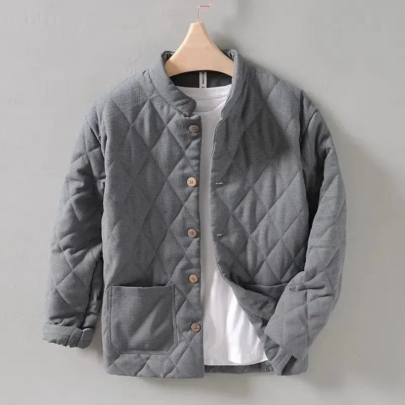 Veste Matelassée Loose Gris Élégance