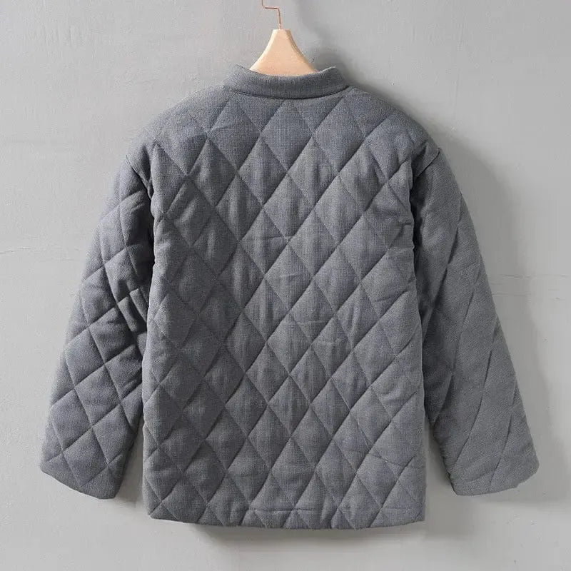 Veste Matelassée Loose Gris Élégance