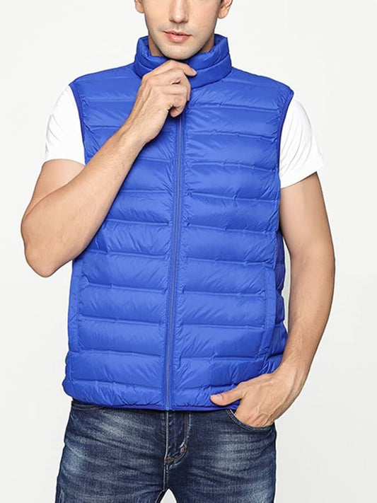 Doudoune sans manches bleue pour homme - Élégance et Confort